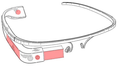 Desenho técnico do Google Glass